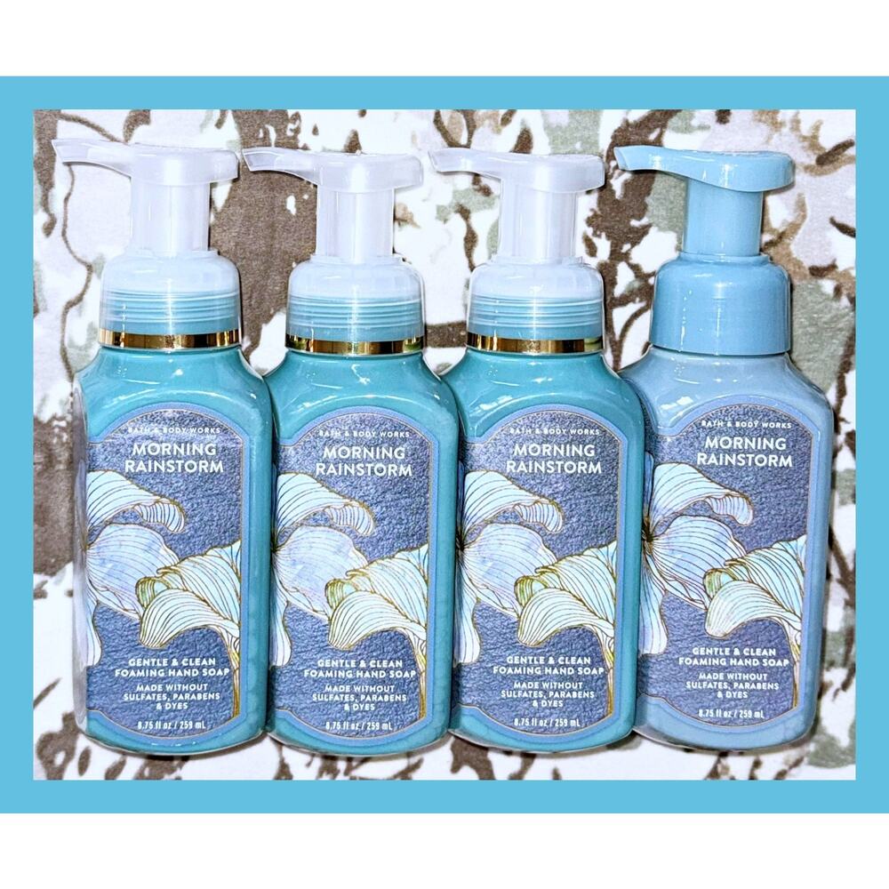 Bath & Body Works Morning Rainstorm Gentle Clean Foaming Hand Soap x4